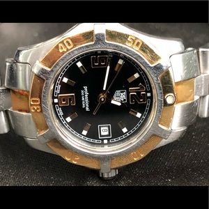 LADIES TAG HEUER 2000 PRO SS/ SOLID 18K ACCENTS